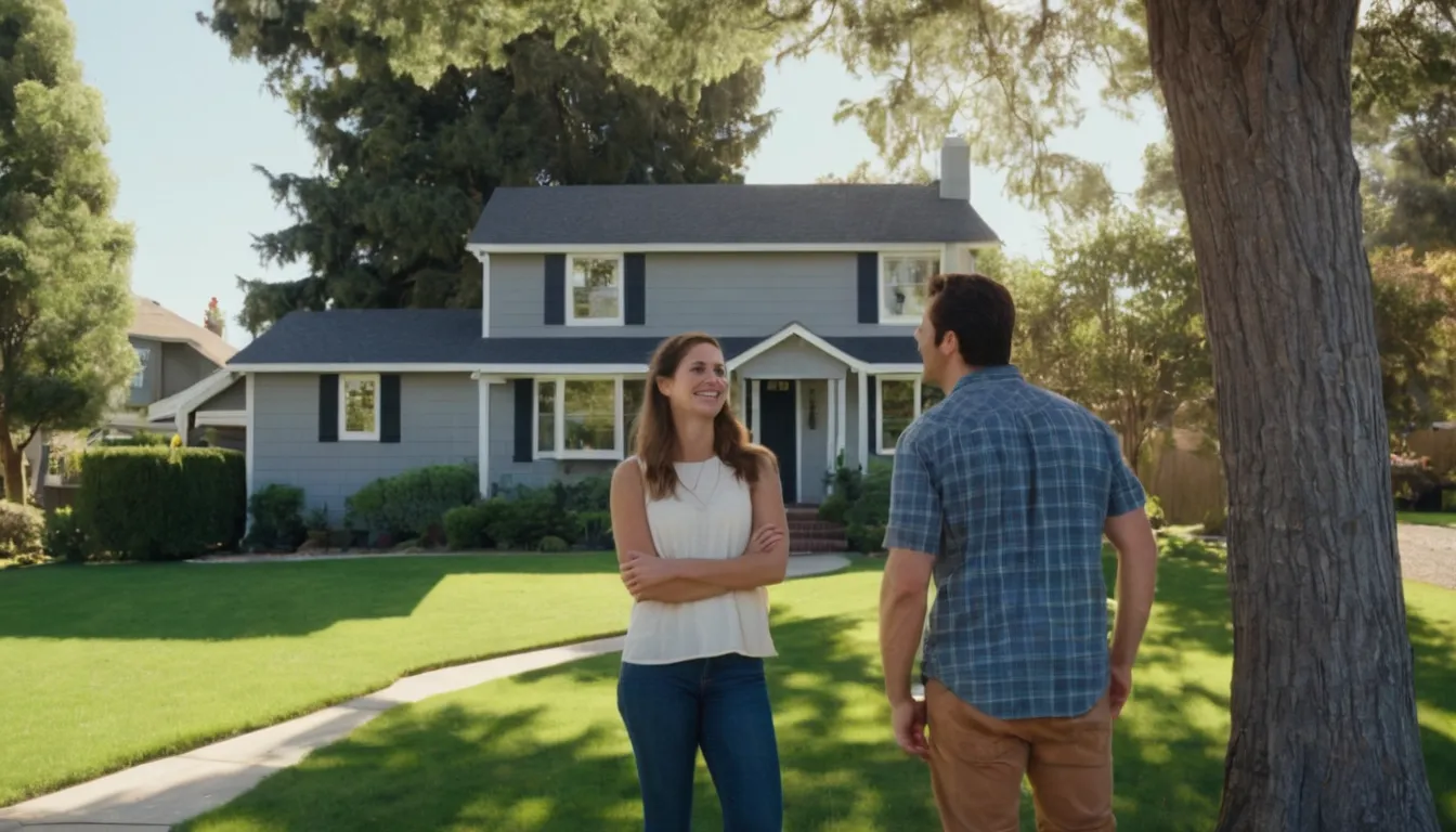 A homeowner discussing a tree with a local provider in the Arlington area